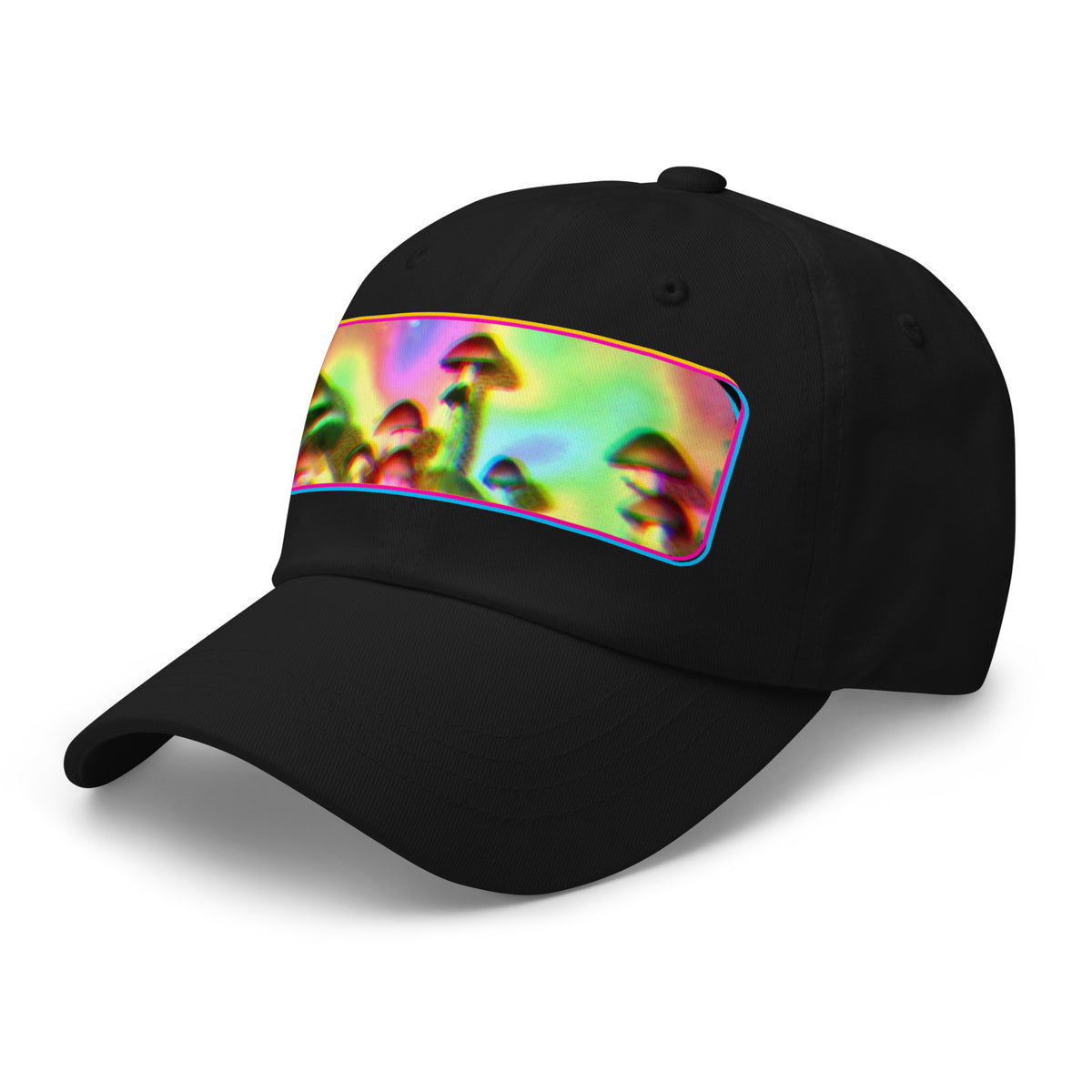 Mushroom Wave Dad Cap in Black, left front