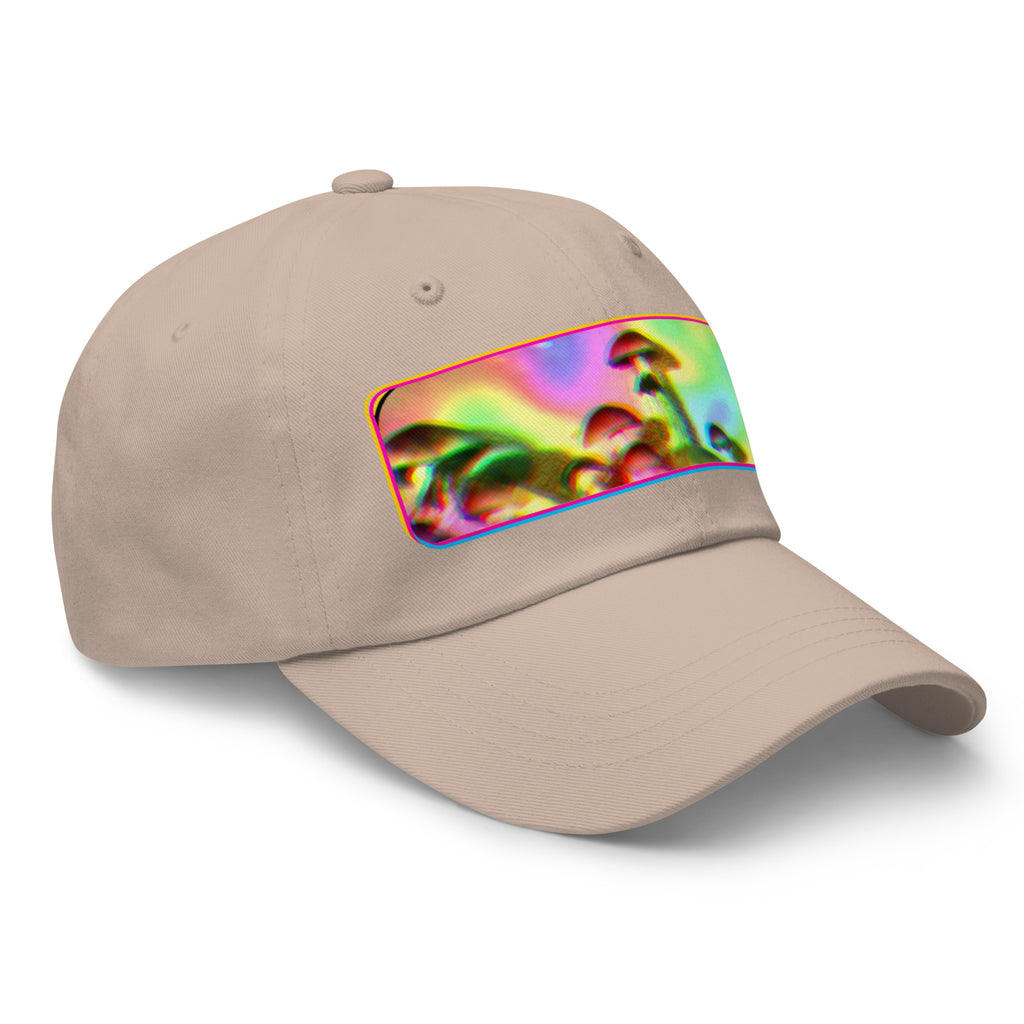 Mushroom Wave Dad Cap in Stone, right front