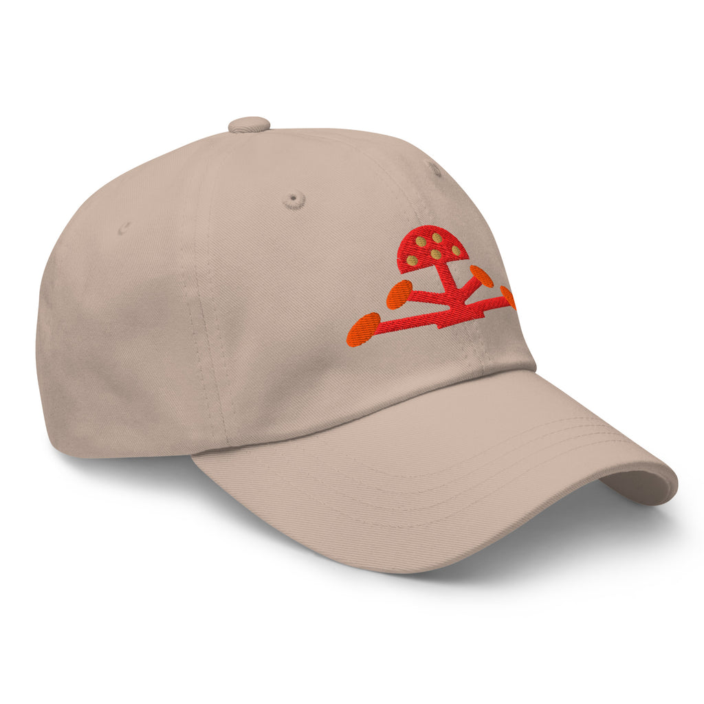Psychic Waves Mushroom Wave Dad Cap, Stone, right front (F2)