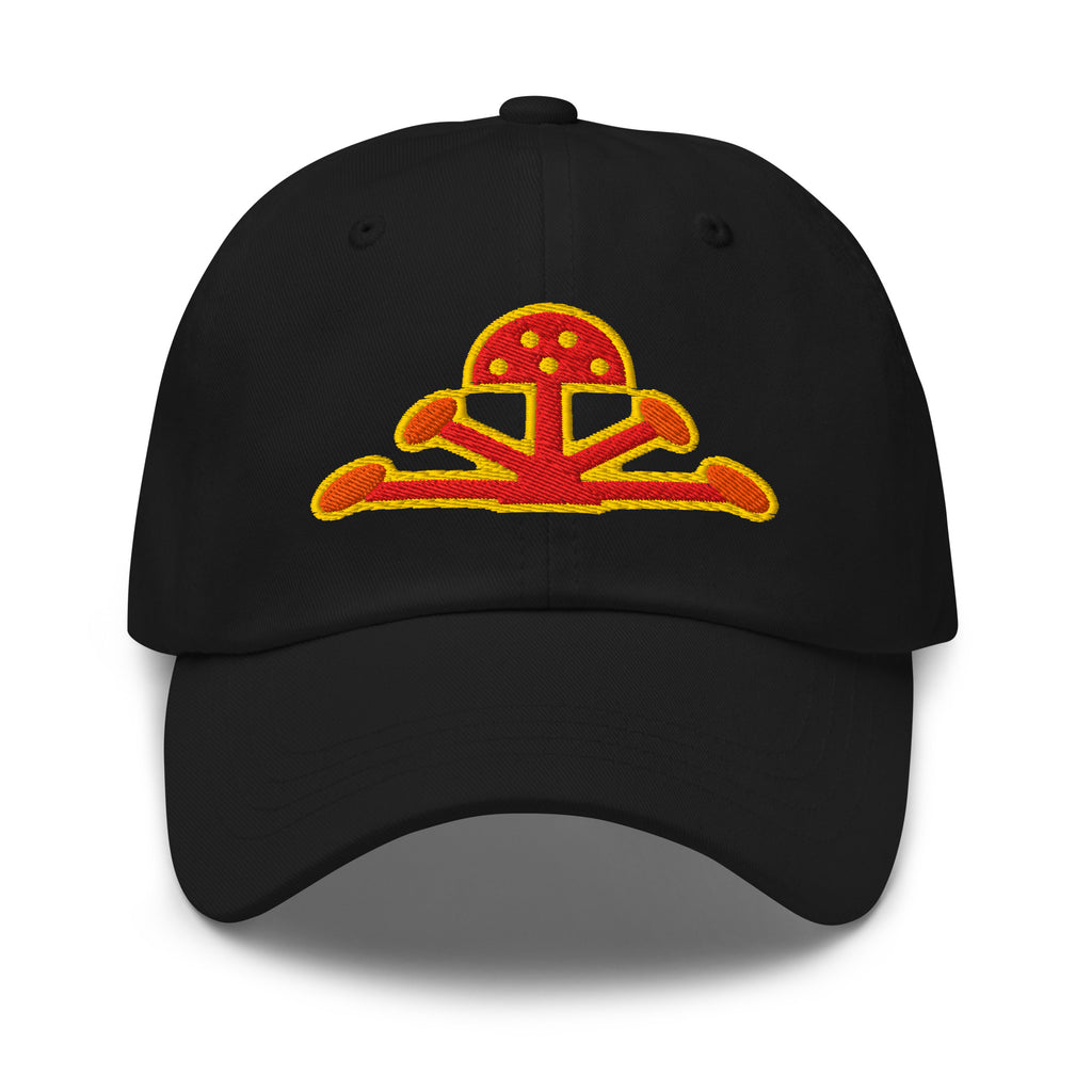 Psychic Waves Mushroom Wave Dad Cap, Black, front (F2)