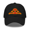 Psychic Waves Mushroom Wave Dad Cap, Black, front (F2)