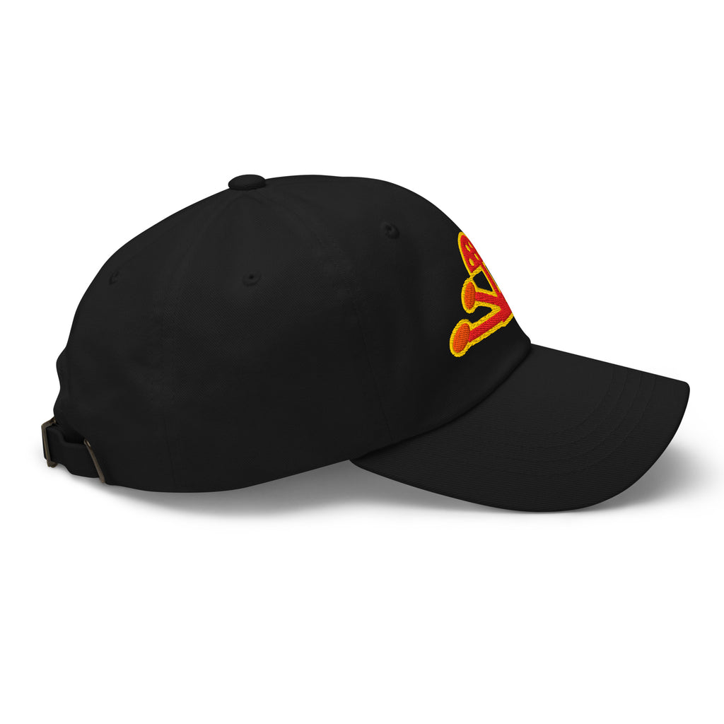 Psychic Waves Mushroom Wave Dad Cap, Black, right side (F2)