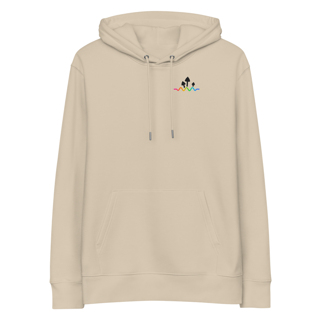Psychic Waves Mushroom Wave Hoodie, Desert Dust, front