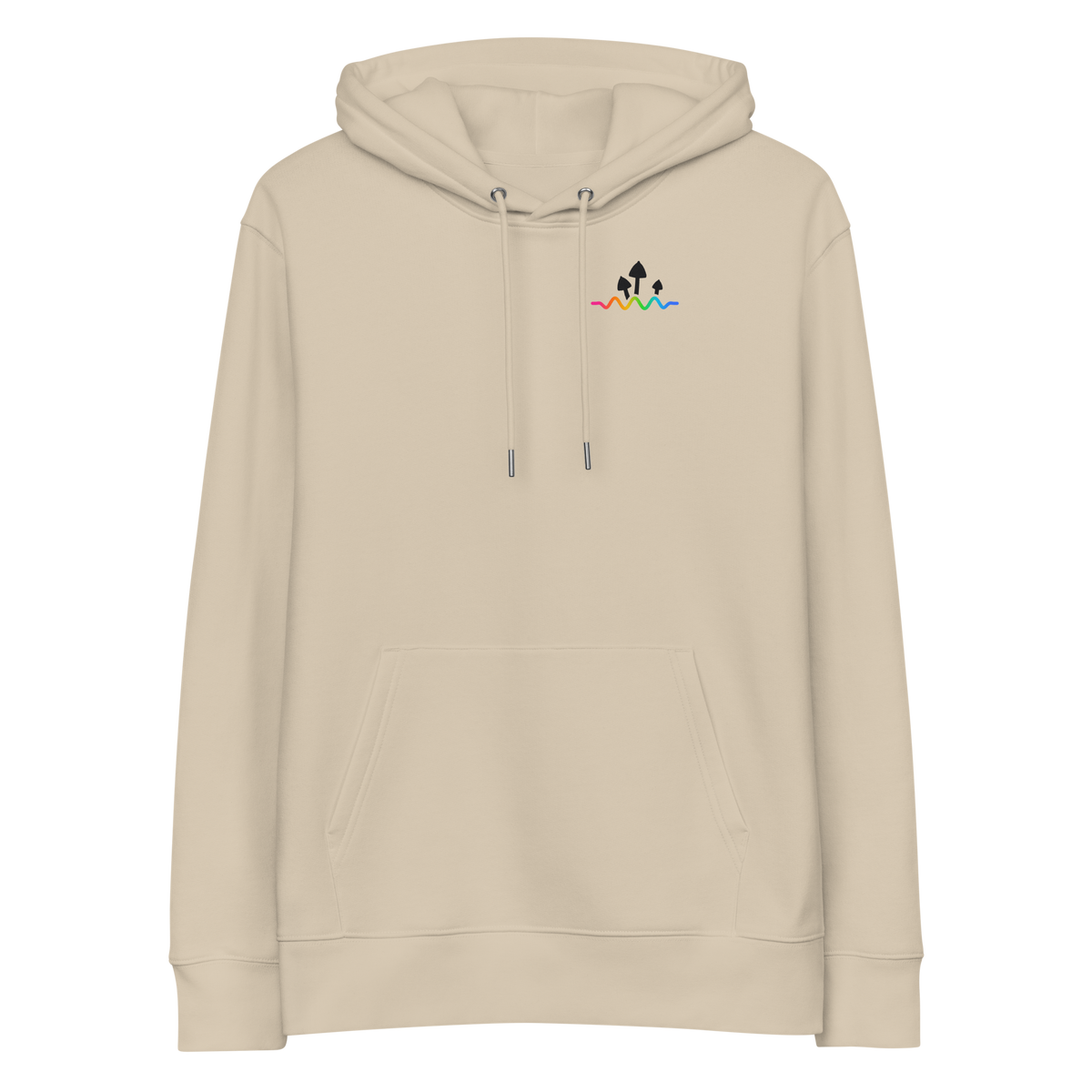 Psychic Waves Mushroom Wave Hoodie, Desert Dust, front