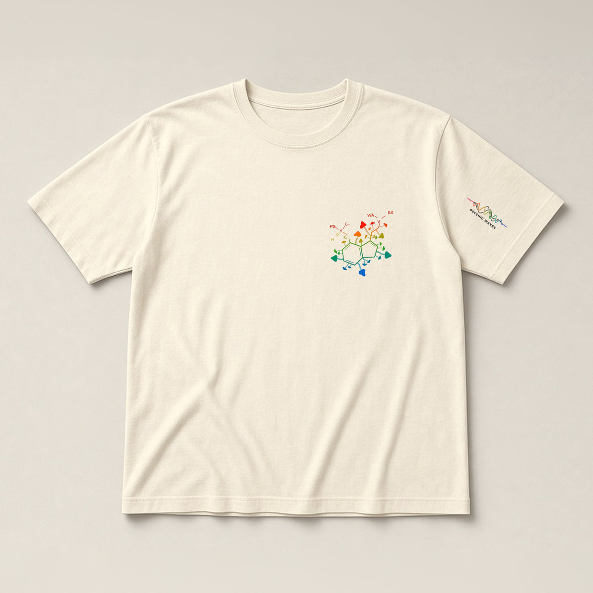 Molecule Logo Tee, Natural Raw, front