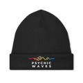 Psychic Waves Logo Beanie, Black, front