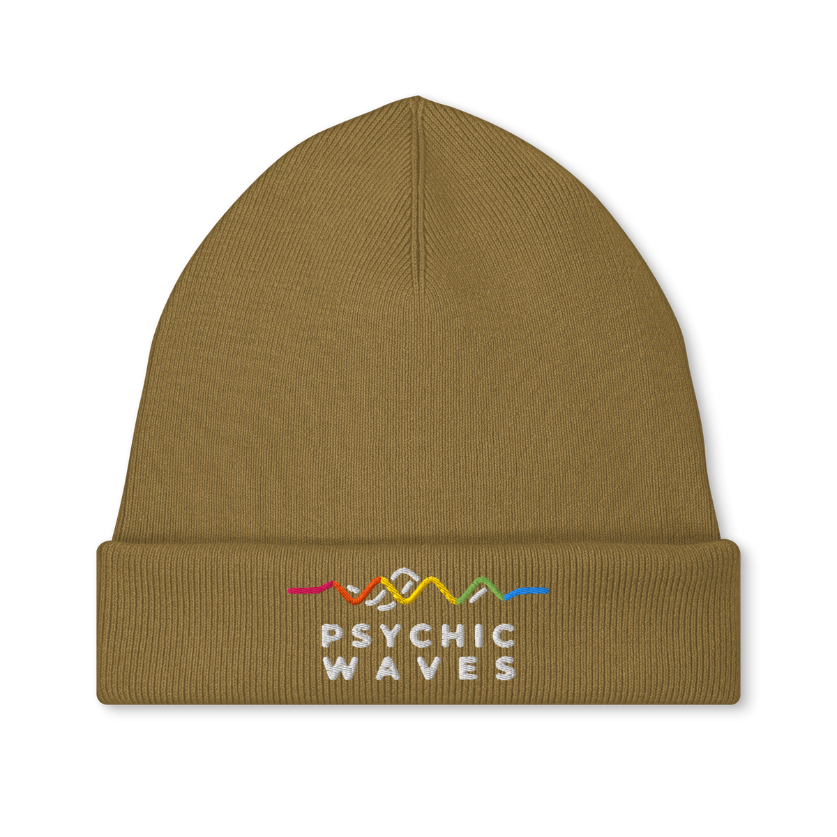 Psychic Waves Logo Beanie, Bronze, front