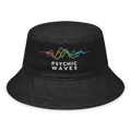 Psychic Waves Logo Bucket Hat, Black, front