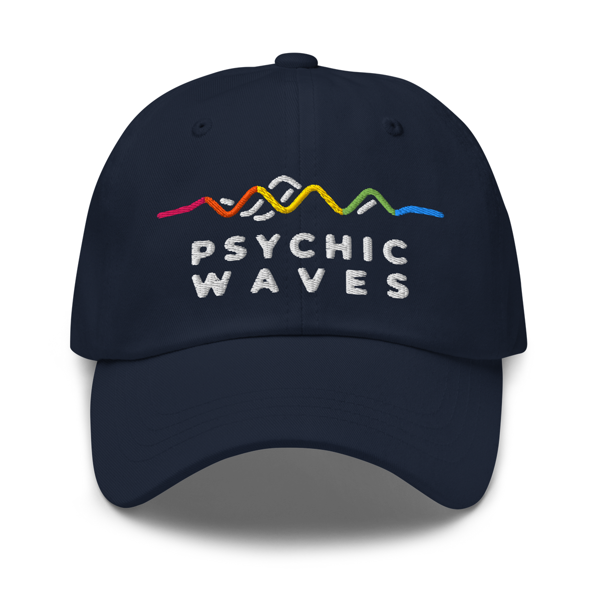 Psychic Waves Logo Dad Cap, Navy, front