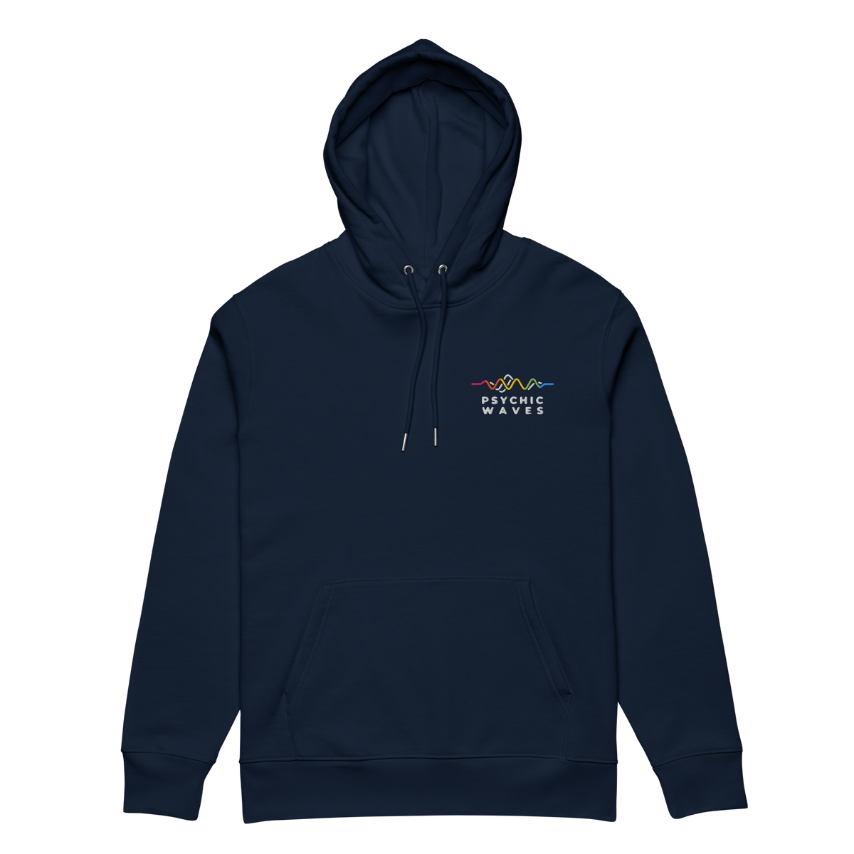 Psychic Waves Logo Hoodie, French Navy, front