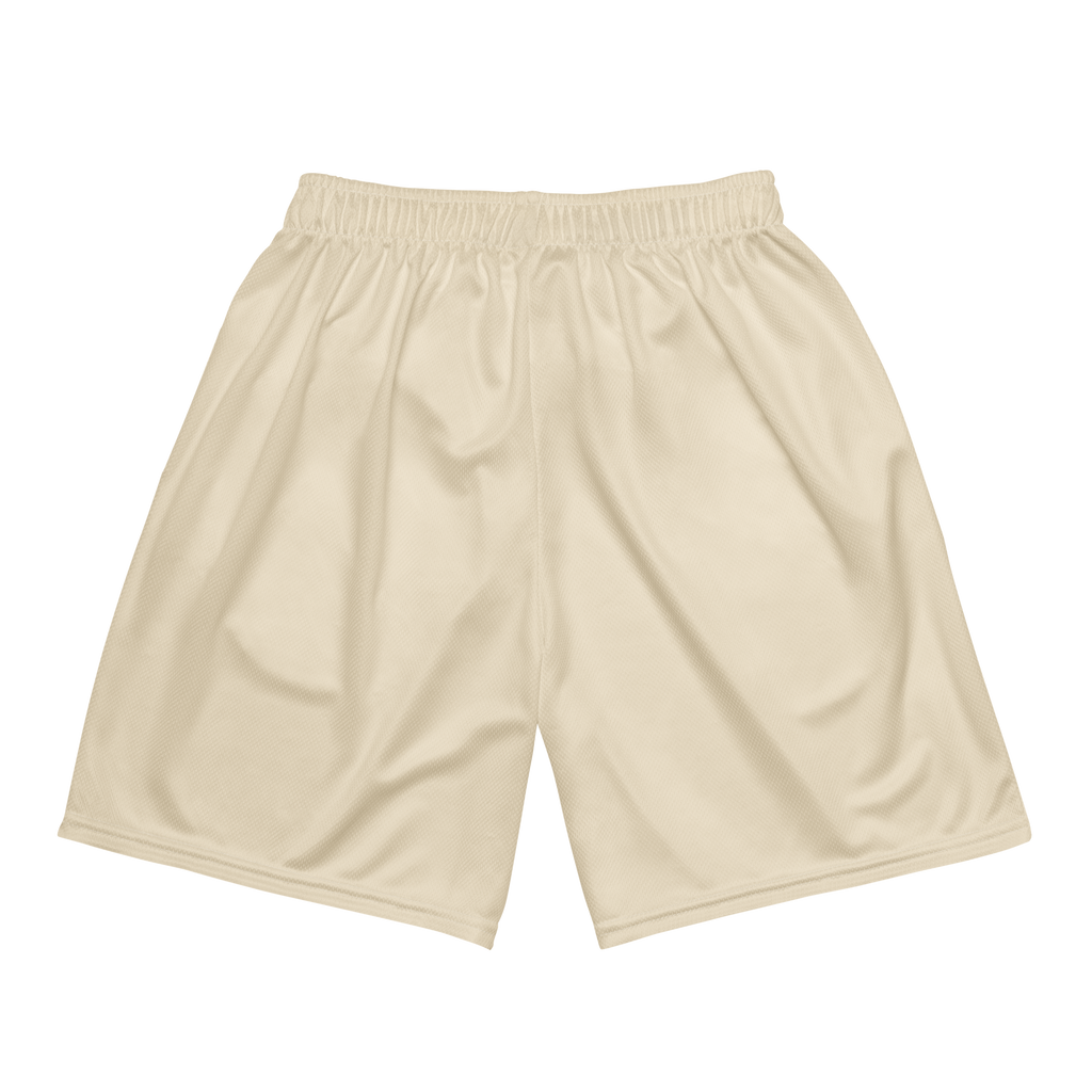 Psychic Waves Logo Mesh Shorts, Cream, back