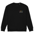 Psychic Waves Logo Relaxed Crewneck, Black, front