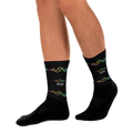 Psychic Waves Logo Socks, Black, men's, left view