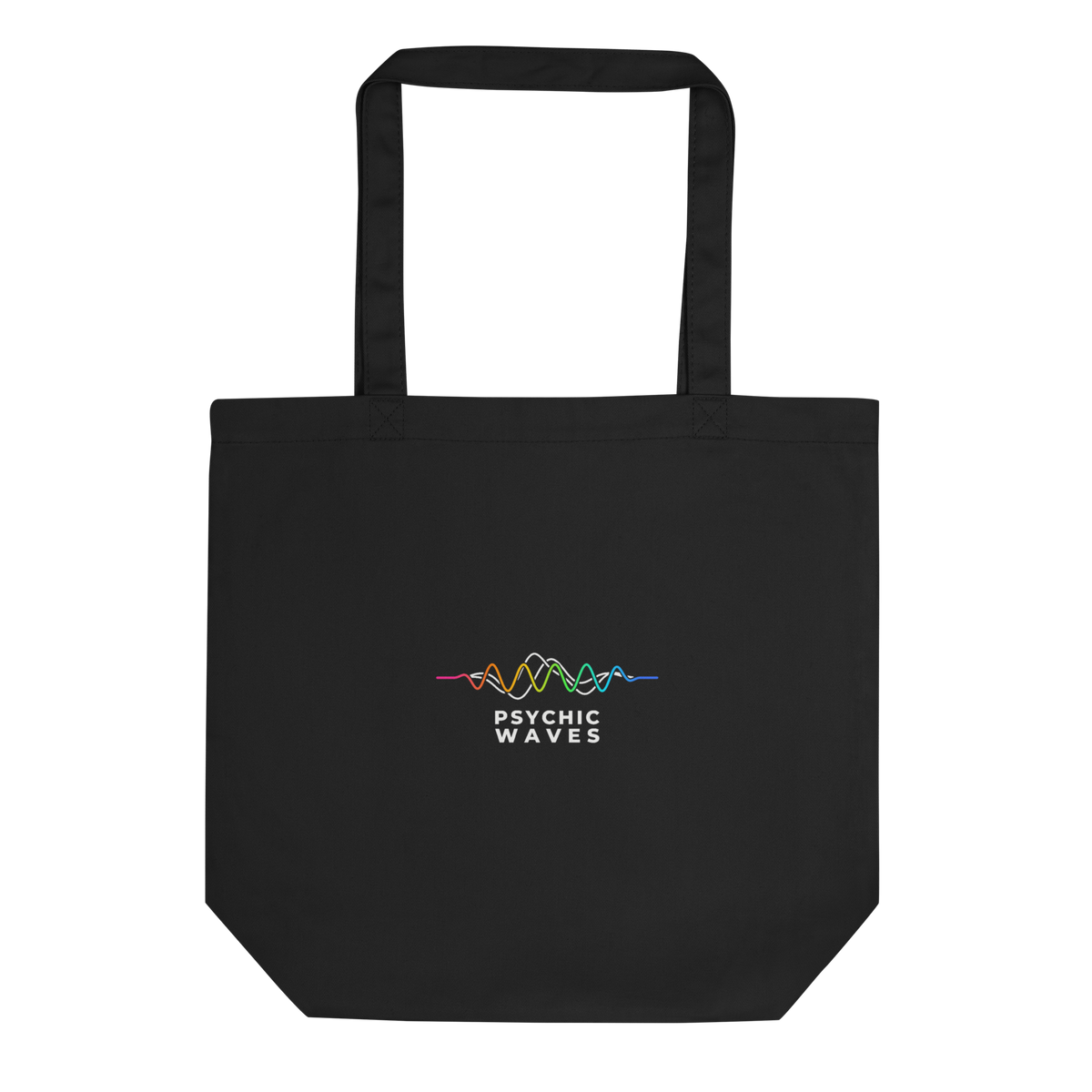 Psychic Waves Logo Tote Bag, Black, front