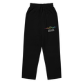 Psychic Waves Logo Wide-Leg Joggers, Black, front