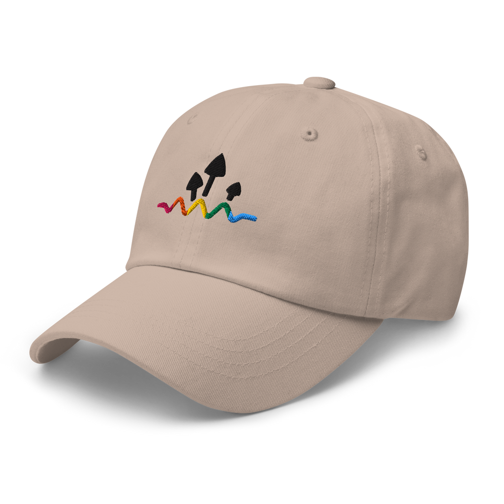 Psychic Waves Mushroom Wave Dad Cap, Stone, left front