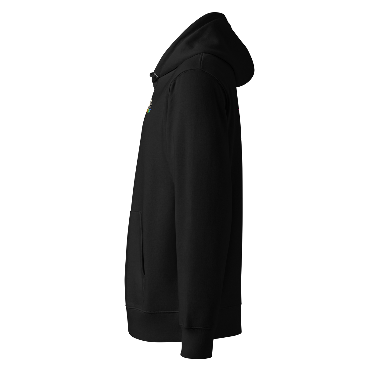 Psychic Waves Mushroom Wave Hoodie, Black, left side