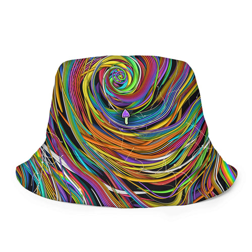 Festival Swirl Reversible Bucket Hat, flat