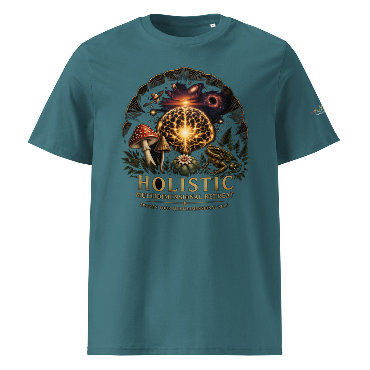 Holistic Multidimensional Retreat Tee, Stargazer, front