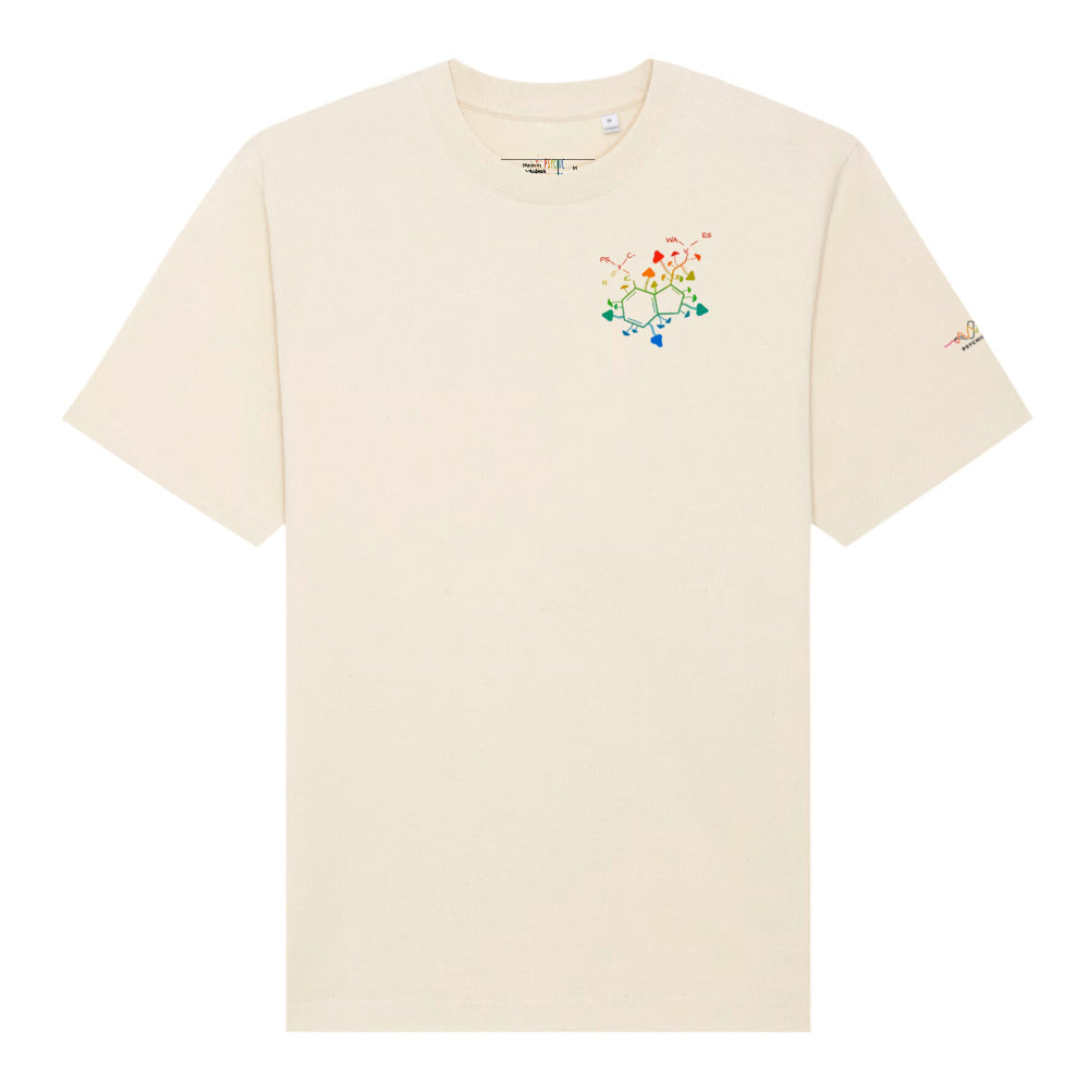 Molecule Logo Tee, Natural Raw, front