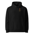 Psychic Waves Mushroom Wave Hoodie, Black, front (F2 left chest)
