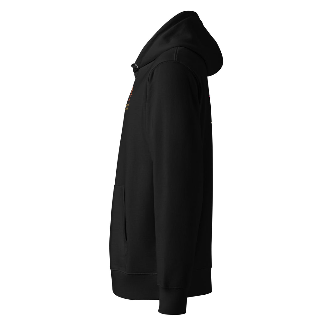 Psychic Waves Mushroom Wave Hoodie, Black, left side (F2)